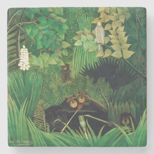 Henri Rousseau _ The Merry Jesters Stone Coaster