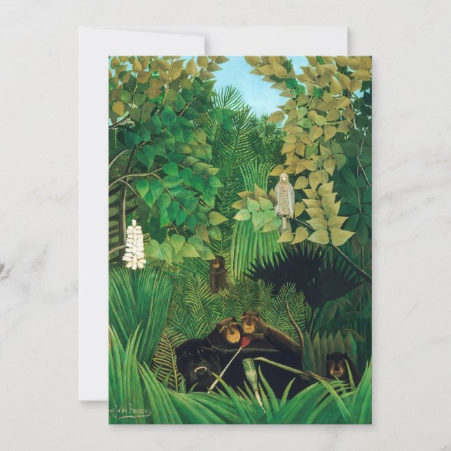 Henri Rousseau - The Merry Jesters Thank You Card (Front)