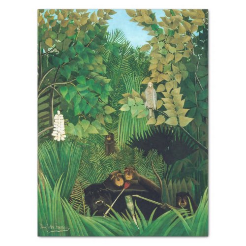 Henri Rousseau _ The Merry Jesters Tissue Paper