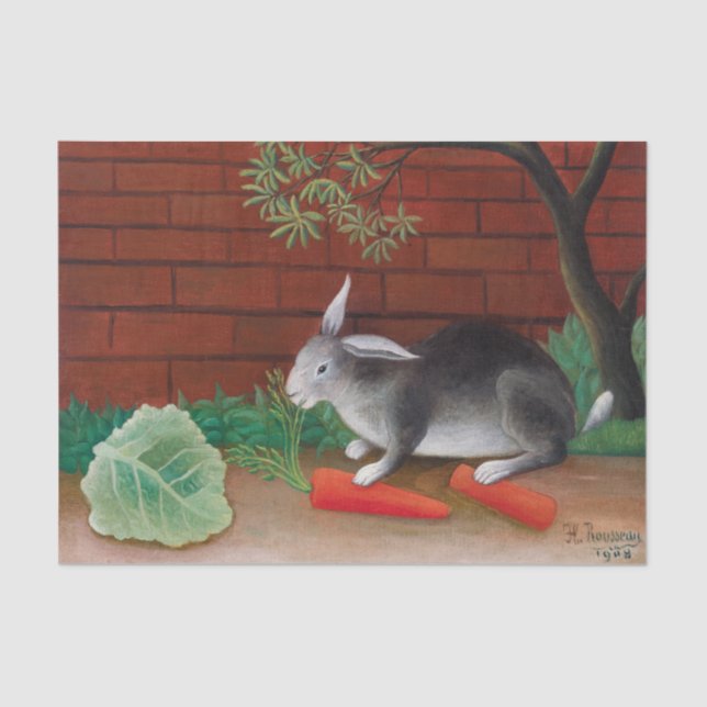 Henri Rousseau - The Rabbit's Meal Tissue Paper (Front)
