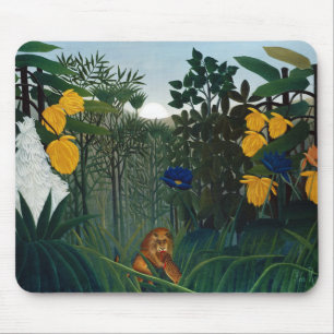 Henri Rousseau The Repast of the Lion Botanical Ga Mouse Pad