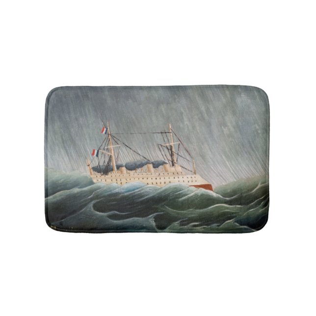 Henri Rousseau - The Ship in the Tempest Bath Mat (Front)