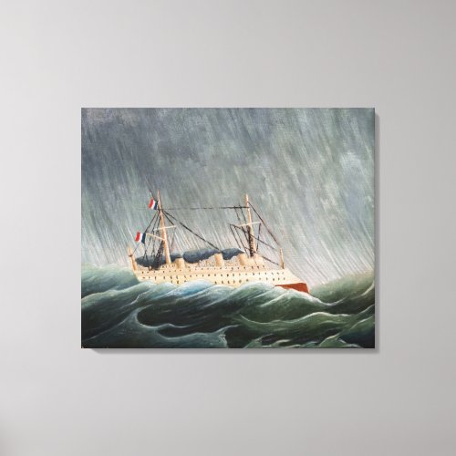 Henri Rousseau _ The Ship in the Tempest Canvas Print