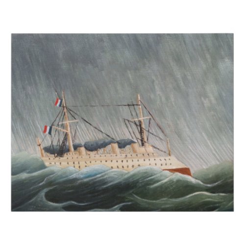 Henri Rousseau _ The Ship in the Tempest Faux Canvas Print