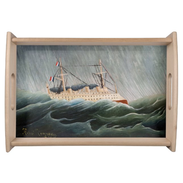 Henri Rousseau - The Ship in the Tempest Serving Tray (Front)