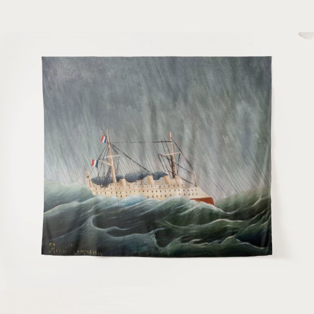 Henri Rousseau - The Ship in the Tempest Tapestry (Front (Horizontal))