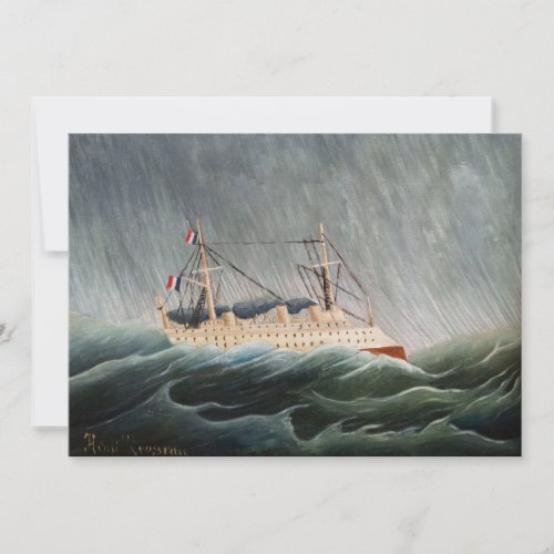 Henri Rousseau _ The Ship in the Tempest Thank You Card