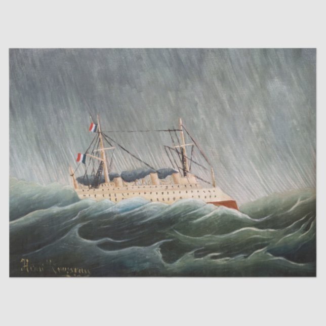 Henri Rousseau - The Ship in the Tempest Tissue Paper (Front)