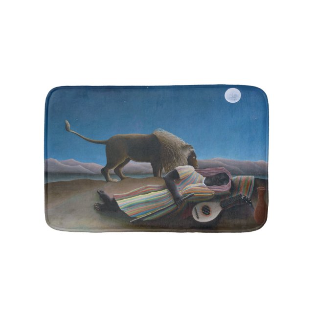 Henri Rousseau - The Sleeping Gypsy Bath Mat (Front)