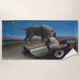 Henri Rousseau - The Sleeping Gypsy Beach Towel