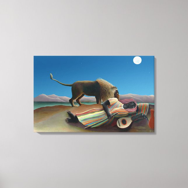Henri Rousseau - The Sleeping Gypsy Canvas Print (Front)