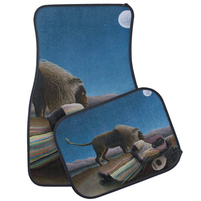 Henri Rousseau - The Sleeping Gypsy Car Floor Mat (Set)