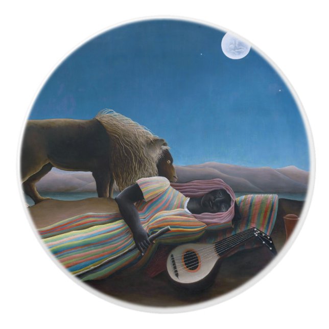Henri Rousseau - The Sleeping Gypsy  Ceramic Knob (Front)