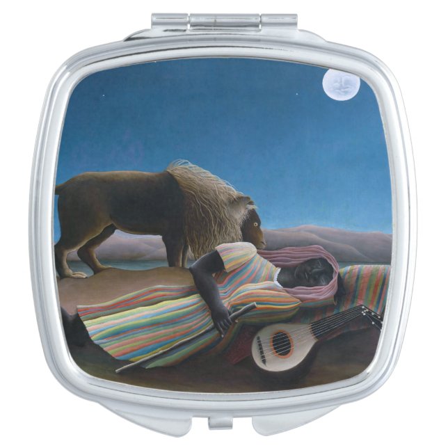 Henri Rousseau - The Sleeping Gypsy Compact Mirror (Front)