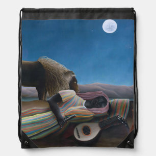 Henri Rousseau - The Sleeping Gypsy Drawstring Bag