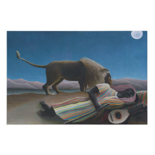 Henri Rousseau - The Sleeping Gypsy Faux Canvas Print