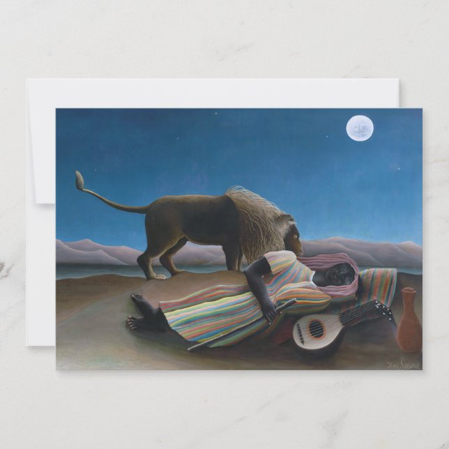 Henri Rousseau - The Sleeping Gypsy Invitation (Front)