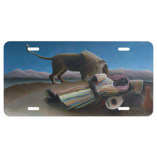 Henri Rousseau - The Sleeping Gypsy License Plate