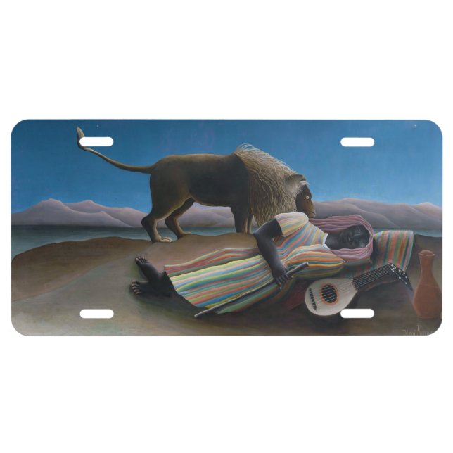 Henri Rousseau - The Sleeping Gypsy License Plate (Front)