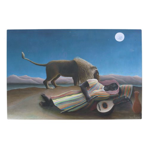 Henri Rousseau _ The Sleeping Gypsy Metal Print