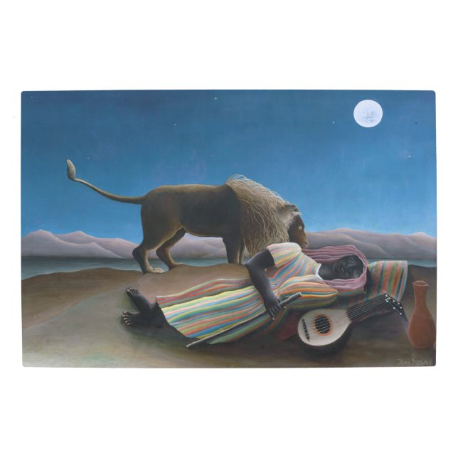 Henri Rousseau - The Sleeping Gypsy Metal Print (Front)