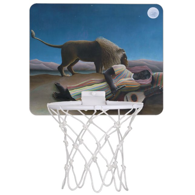 Henri Rousseau - The Sleeping Gypsy Mini Basketball Hoop (Front)