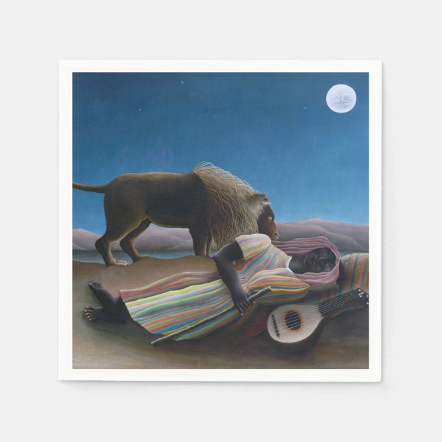 Henri Rousseau - The Sleeping Gypsy Napkins (Front)