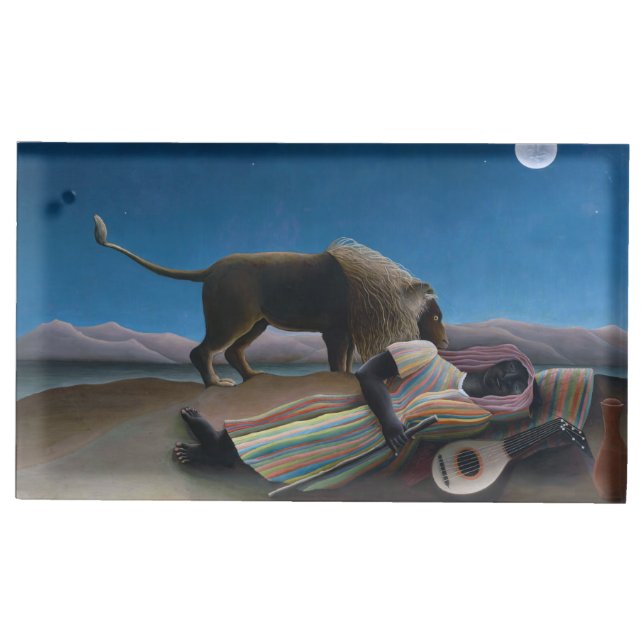 Henri Rousseau - The Sleeping Gypsy Place Card Holder (Front)