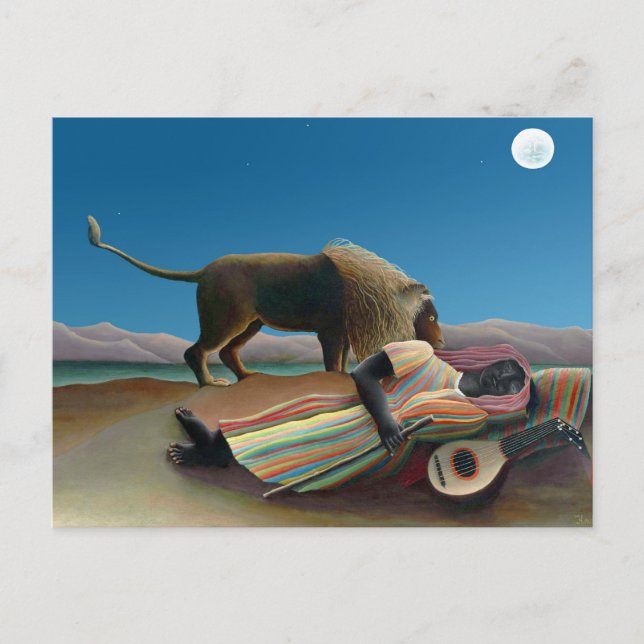 Henri Rousseau - The Sleeping Gypsy Postcard (Front)