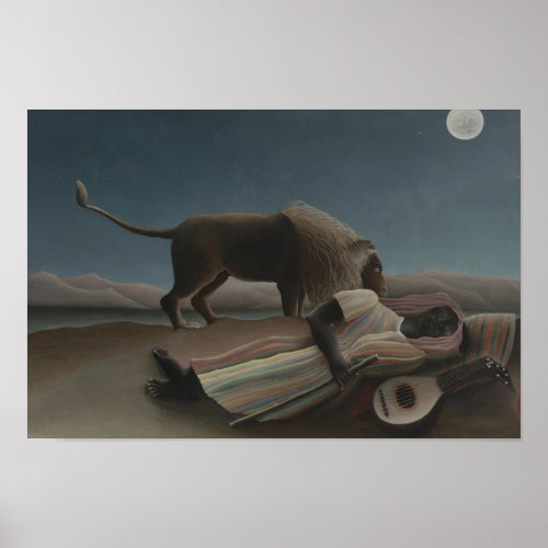 Henri Rousseau _ The Sleeping Gypsy Poster