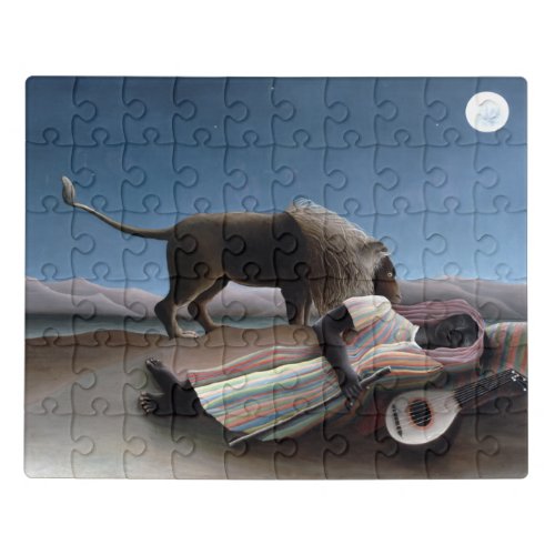 Henri Rousseau The Sleeping Gypsy Poster Jigsaw Puzzle