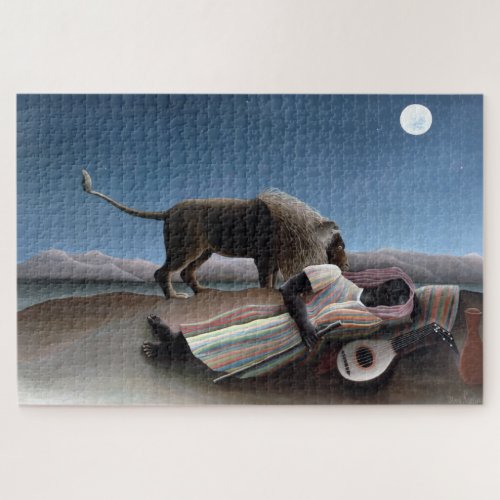 Henri Rousseau The Sleeping Gypsy Poster Jigsaw Puzzle