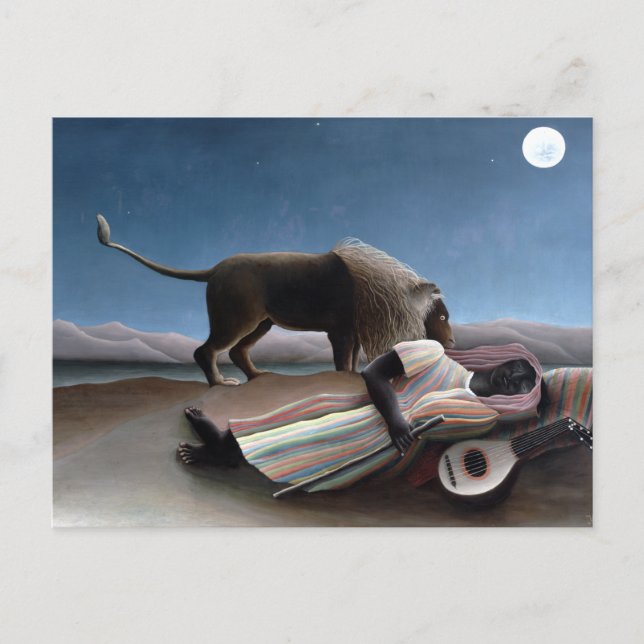 Henri Rousseau The Sleeping Gypsy Poster Postcard (Front)