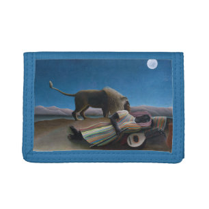 Henri Rousseau - The Sleeping Gypsy Tri-fold Wallet