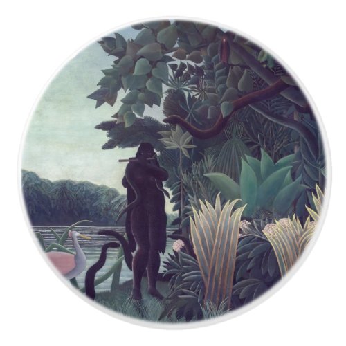 Henri Rousseau _ The Snake Charmer Ceramic Knob