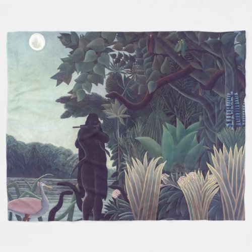 Henri Rousseau _ The Snake Charmer Fleece Blanket