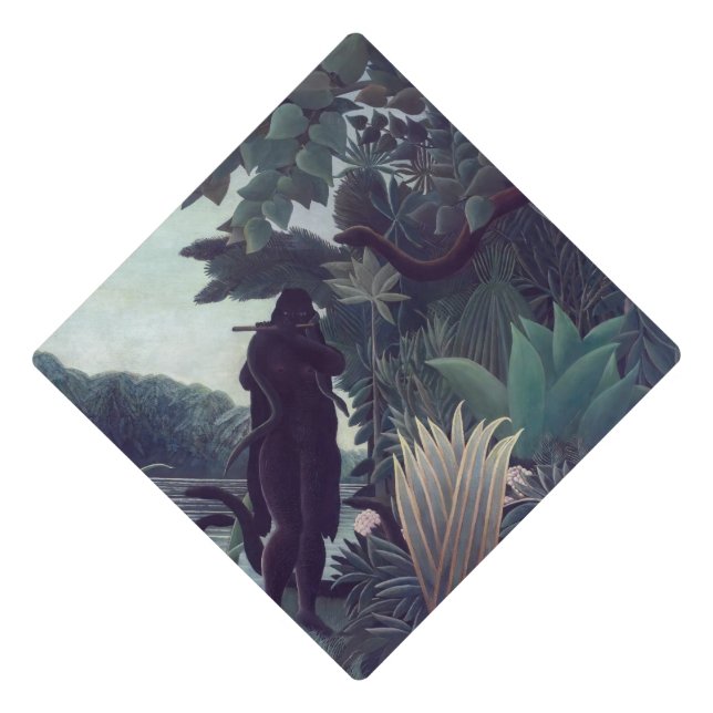 Henri Rousseau - The Snake Charmer Graduation Cap Topper (Front)
