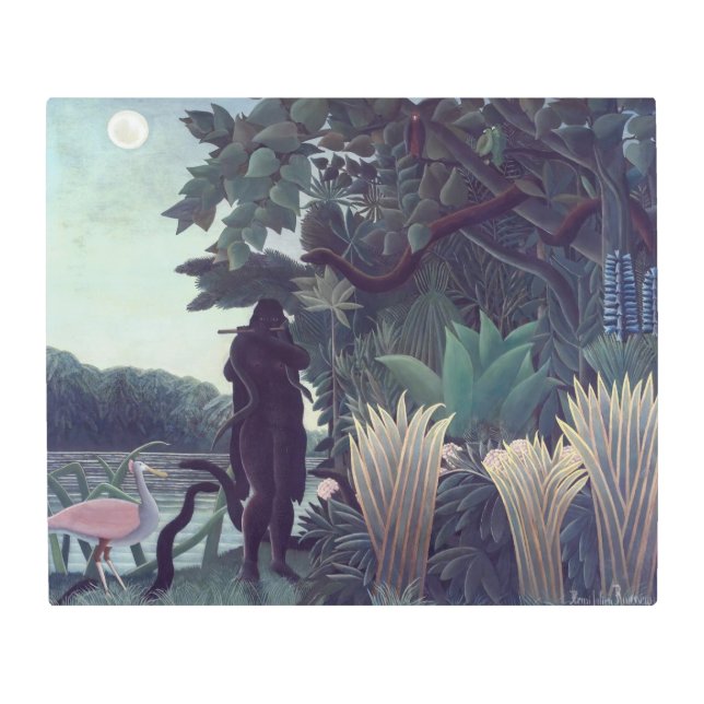 Henri Rousseau - The Snake Charmer Metal Print (Front)