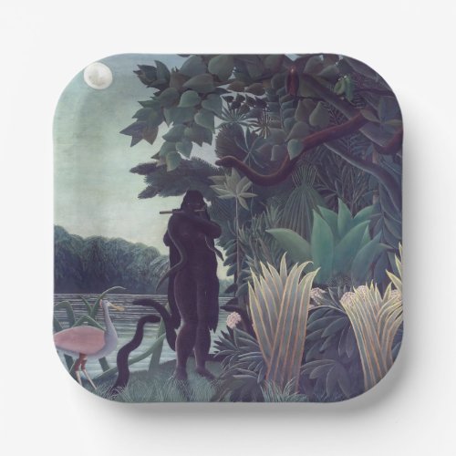 Henri Rousseau _ The Snake Charmer Paper Plates