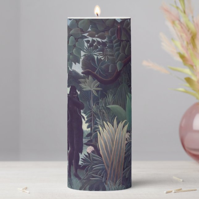 Henri Rousseau - The Snake Charmer Pillar Candle (In Situ)
