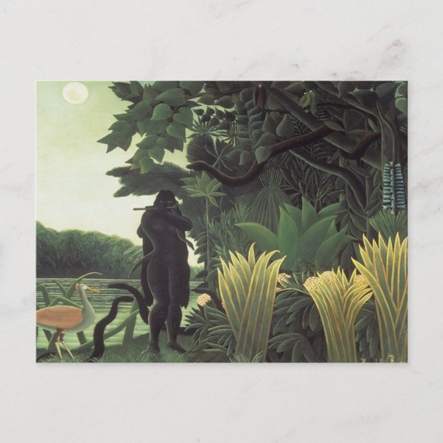 Henri Rousseau - The Snake Charmer Postcard (Front)