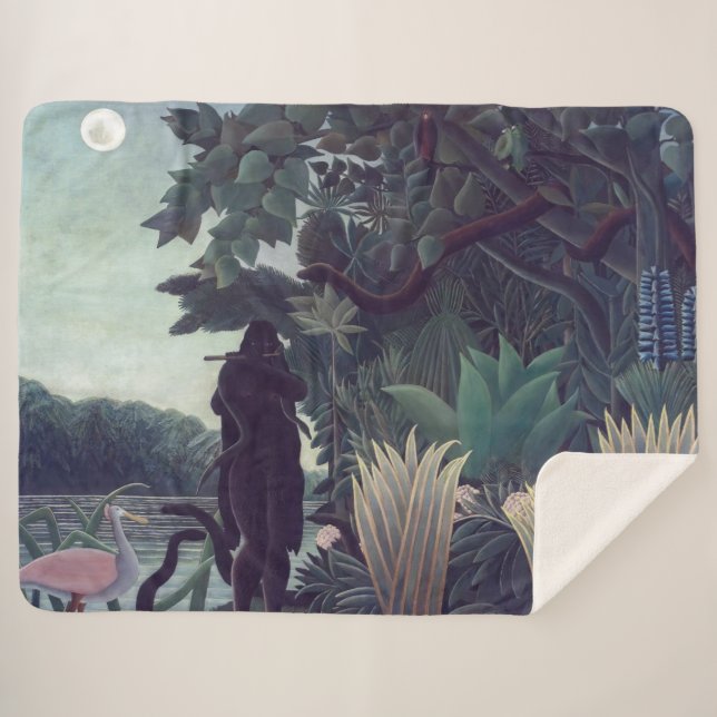 Henri Rousseau - The Snake Charmer Sherpa Blanket (Front (Horizontal))