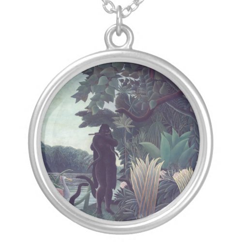 Henri Rousseau _ The Snake Charmer Silver Plated Necklace