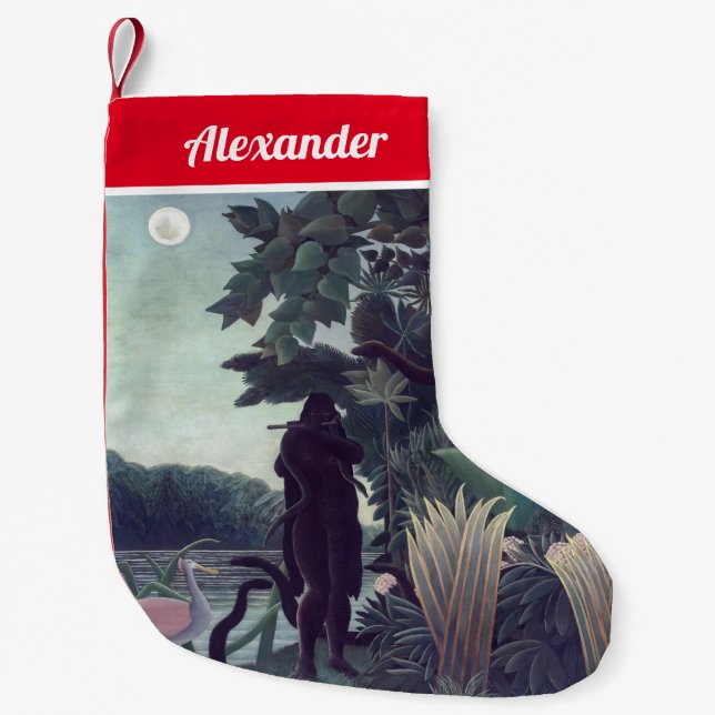 Henri Rousseau - The Snake Charmer Small Christmas Stocking (Front)