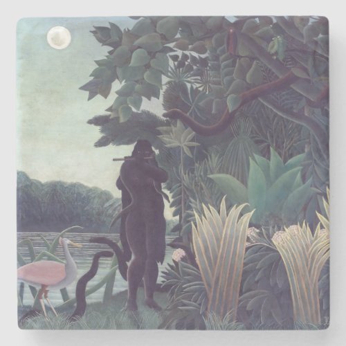 Henri Rousseau _ The Snake Charmer Stone Coaster