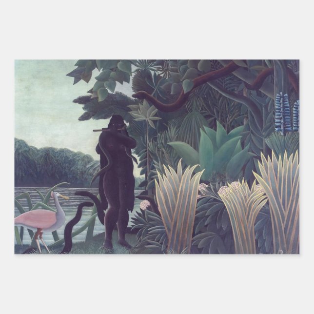 Henri Rousseau - The Snake Charmer Wrapping Paper Sheets (Front)