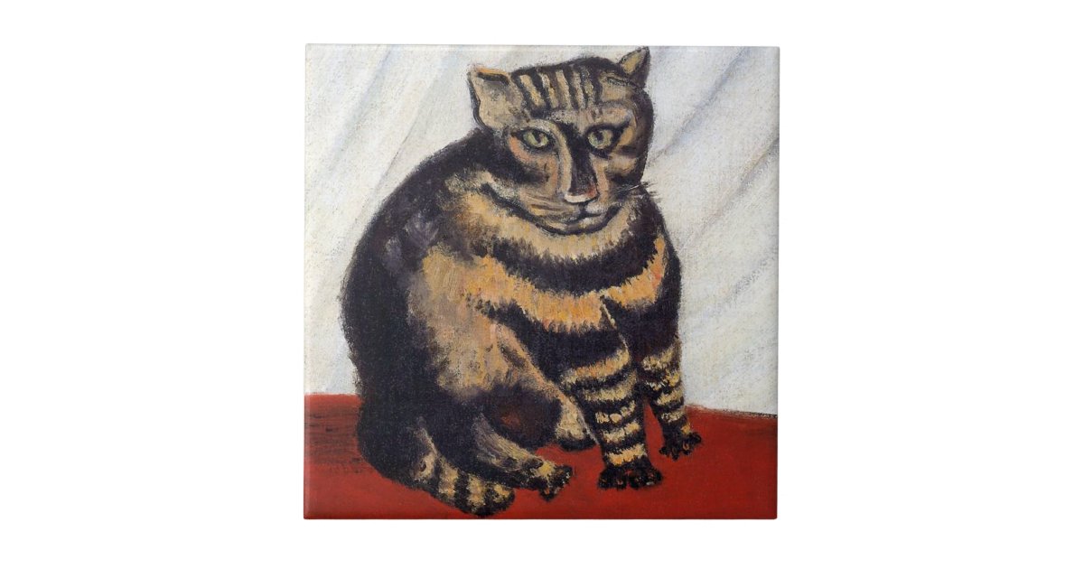Henri Rousseau The Tiger Cat Le Chat Tigre Tile Zazzle Com