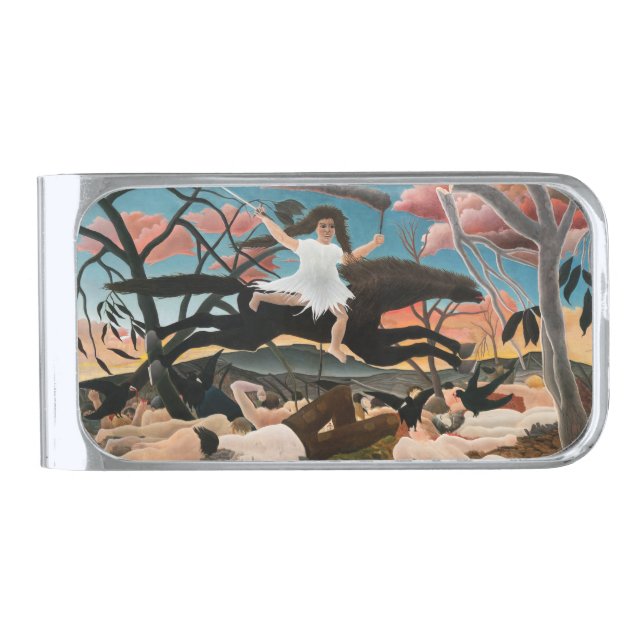 Henri Rousseau - The War Silver Finish Money Clip (Front)