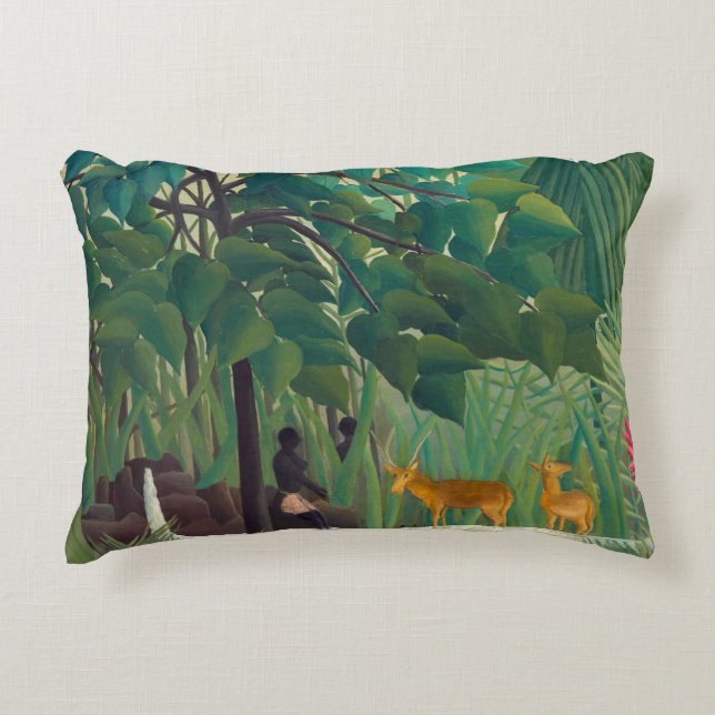 Henri Rousseau - The Waterfall Accent Pillow (Front)