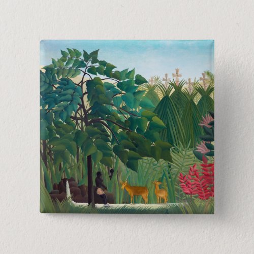 Henri Rousseau _ The Waterfall Button